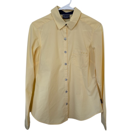 Columbia Tops - Columbia Fishing PFG Longsleeve Shirt Women’s Size Small Yellow Button Outdoor